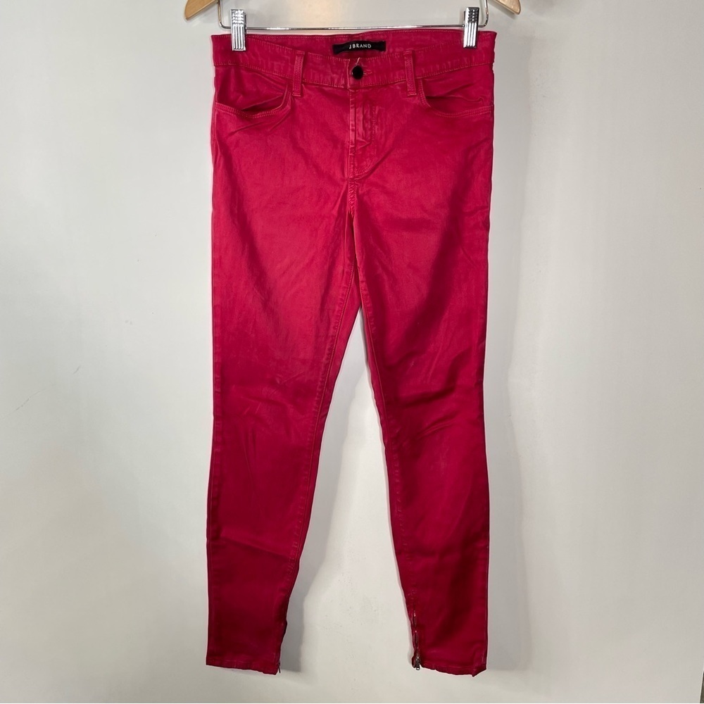 J Brand Ankle Crop Red Burn Pants Size 27